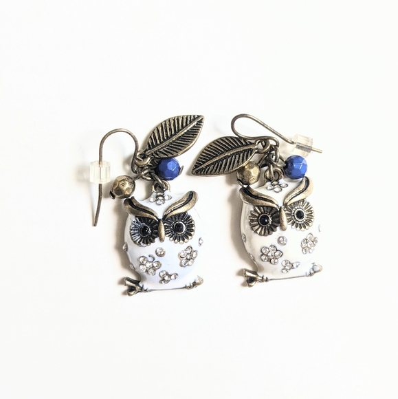 Owl Earrings with Jewels - Picture 6 of 6